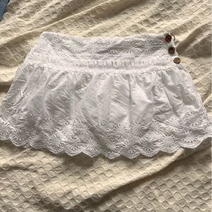 American Eagle Outfitters White Lace Mini Skirt